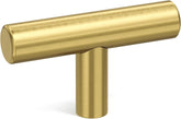 10 Pack Gold Cabinet Knobs Brushed Brass Drawer Knobs Gold Dresser Hardware - LS201GD Single Hole Handles Doors Closet