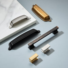 10 Pack 5 inch(128 mm) Drawer Pulls Champagne Bronze Cabinet Cup Pulls Cabinet Hardware Brushed Gold Kitchen Cabinet