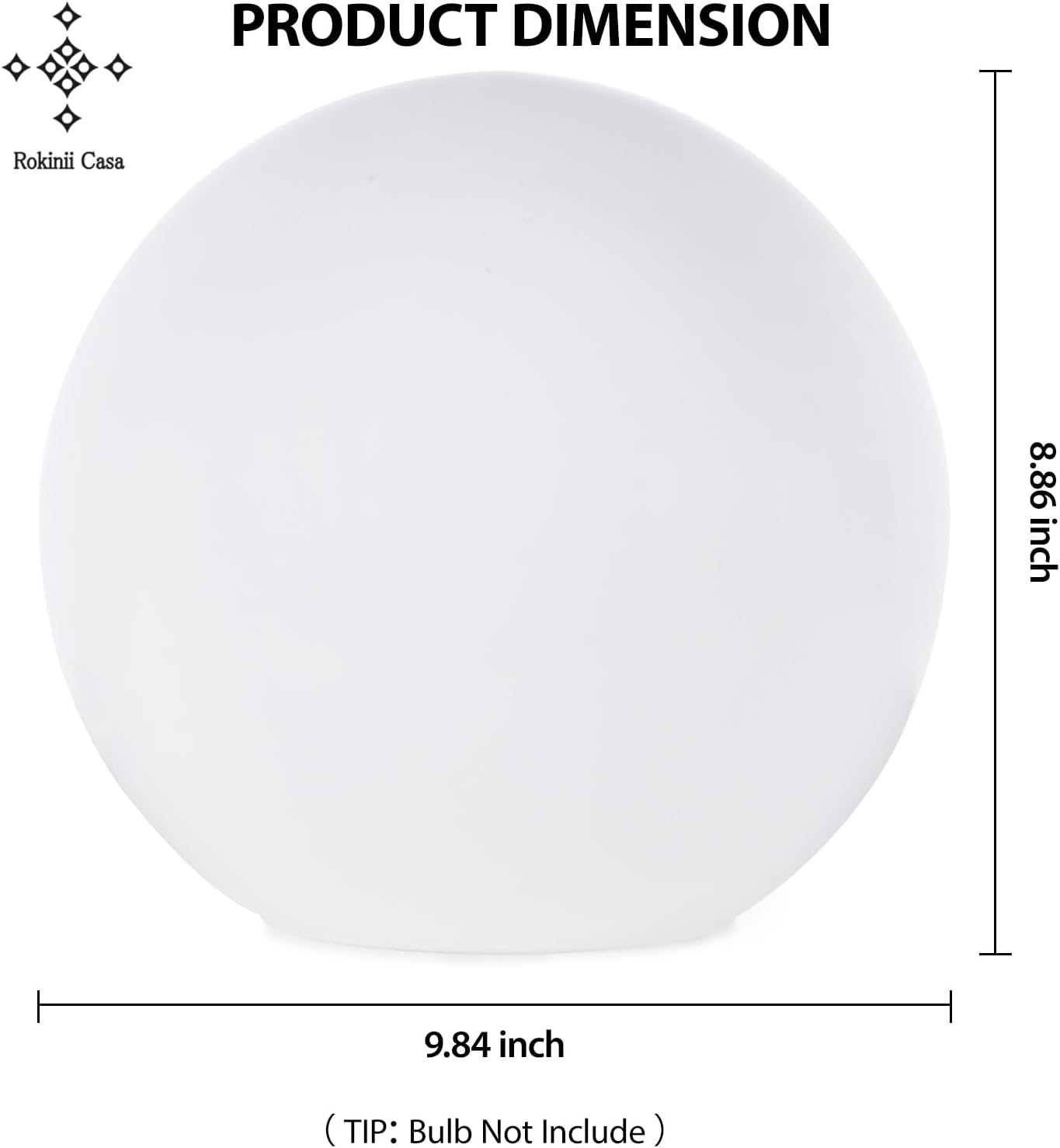 10 Inch Ball Table Lamp with Glass Shade, Ball Light Bookshelf Lamp and Bedroom Bookshelf Reading Decoration