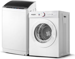 1.8CuFt Portable Clothes Dryer and 17.8LBS Full-Automatic Washing Machine Set, Compact Laundry Washer and Dryer Combo