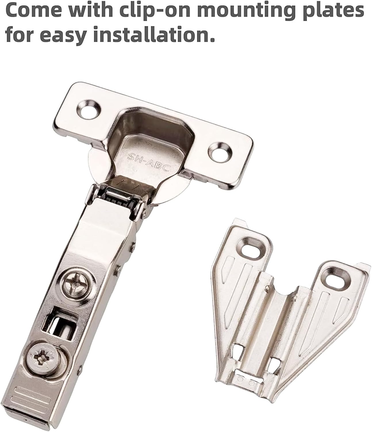 (50 PCS) Full Overlay Soft Close Cabinet Hinges Cabinets - 105° Face Frame Concealed Cabinet Door Hinge -3 Way