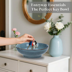 10" Decorative Bowl,Ceramic Fruit Bowl Counter,Coffee Table, Dining Room,Table Centerpiece Bowel,Entryway Key Holder