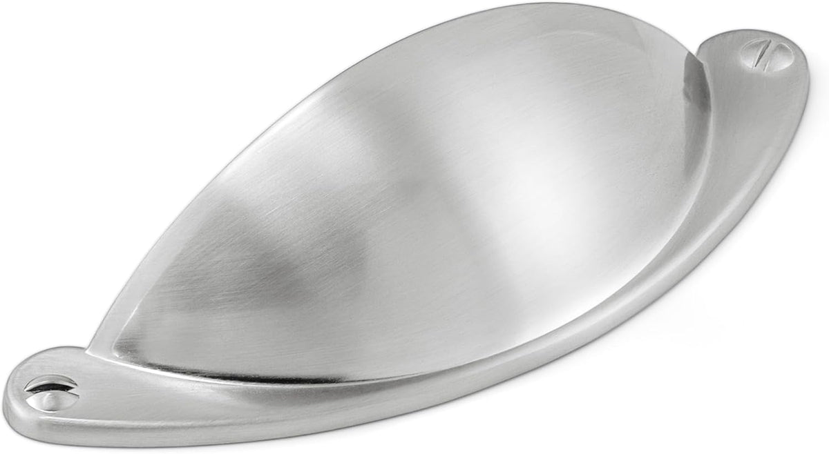 10 Pack | 2.5 Inch Drawer Pulls Satin Nickel Cabinet Pulls and Cup Pulls for Drawers | Bathroom Kitchen Handles for Cabinets | Dresser Handles(Z7.10.S)