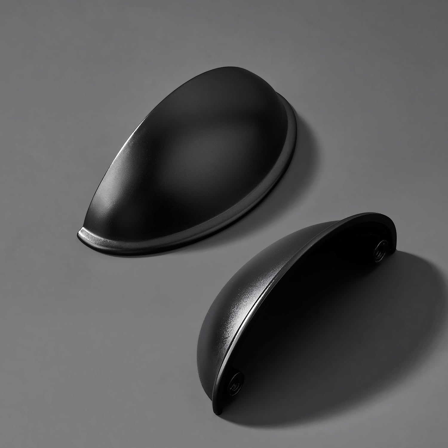 10 Pack 2.5 Inch Kitchen Cabinet Handles Matte Black Drawer Pulls Cup Pulls Kitchen Hardware Dresser Drawers Handles