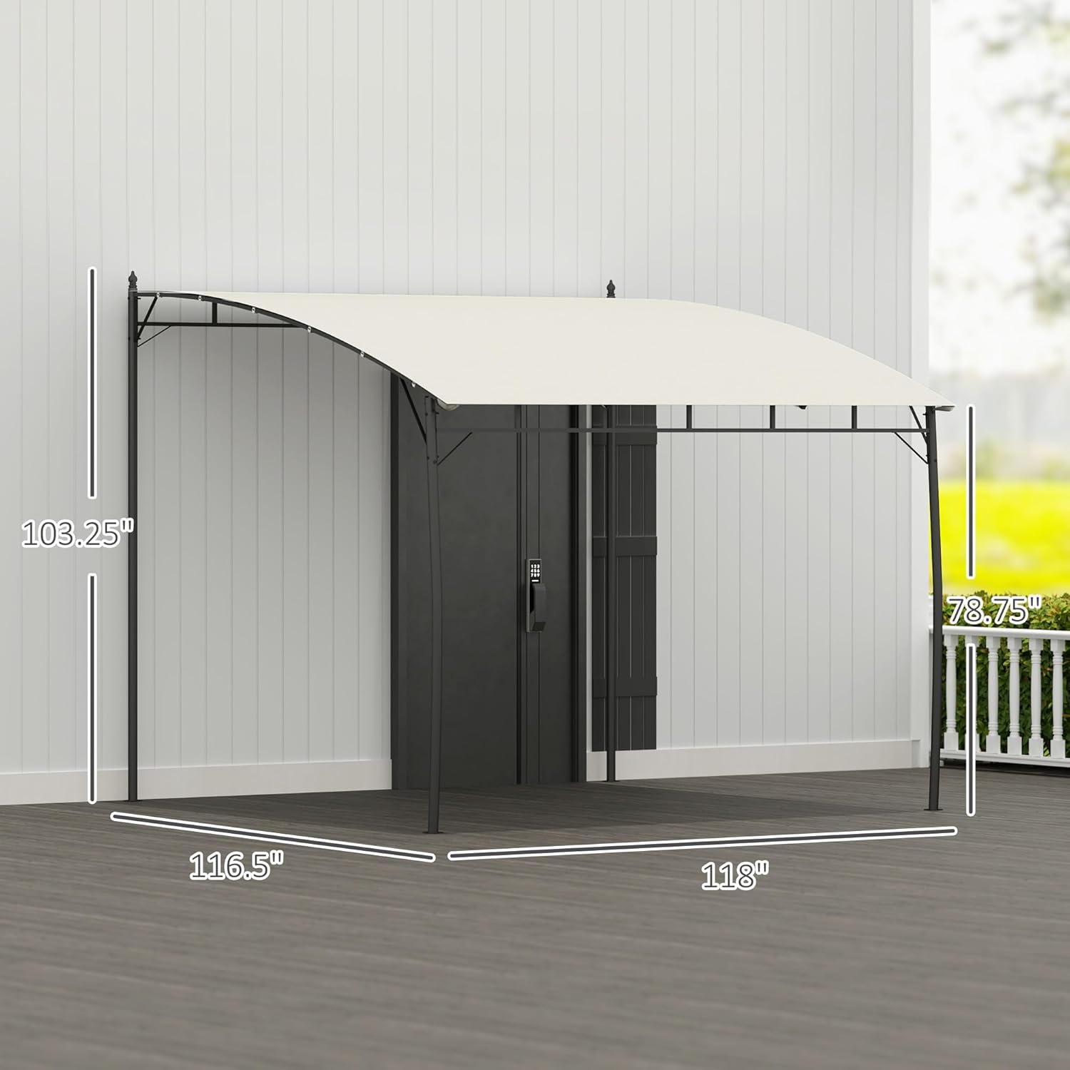 10' x 10' Outdoor Pergola Gazebo with UV-Resistant Canopy and Metal Frame, Sun Shade Shelter for Porch, Patio, Deck