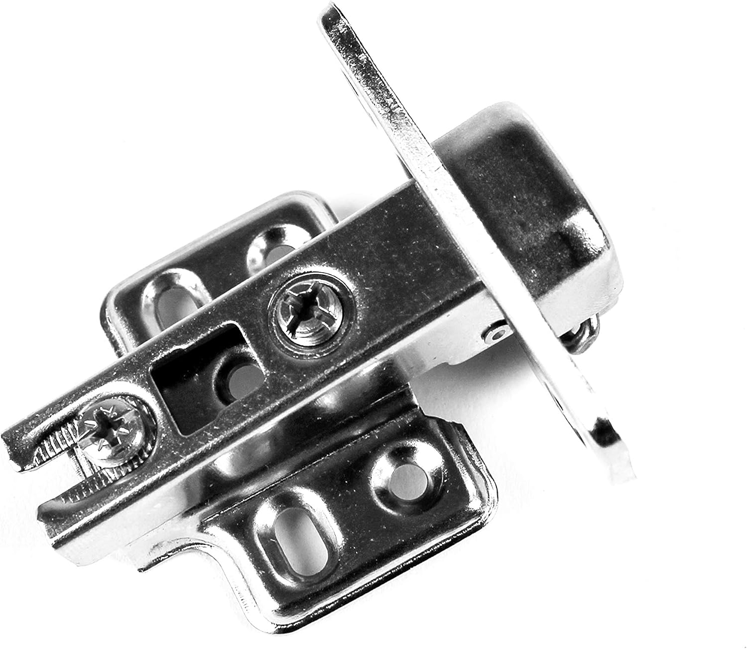 (20 Pieces) Full Overlay Frameless European Hinges, 105 Degree 2-Cam 4-Way Adjustable Concealed Kitchen Cabinet Door