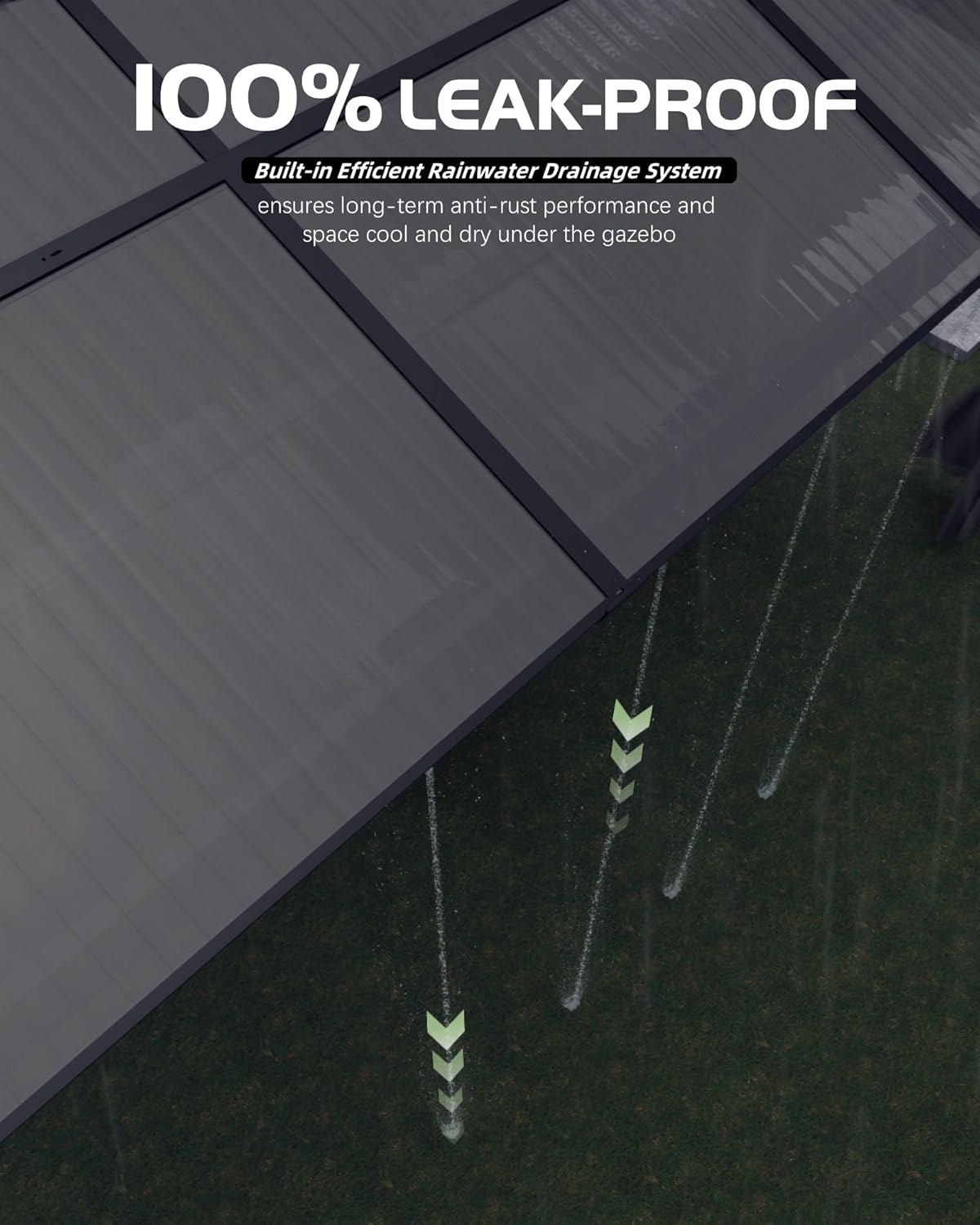 10' x 13' Hardtop Gazebo with Polycarbonate Double Roof, Aluminum Frame Permanent Pavilion with Curtains and Netting