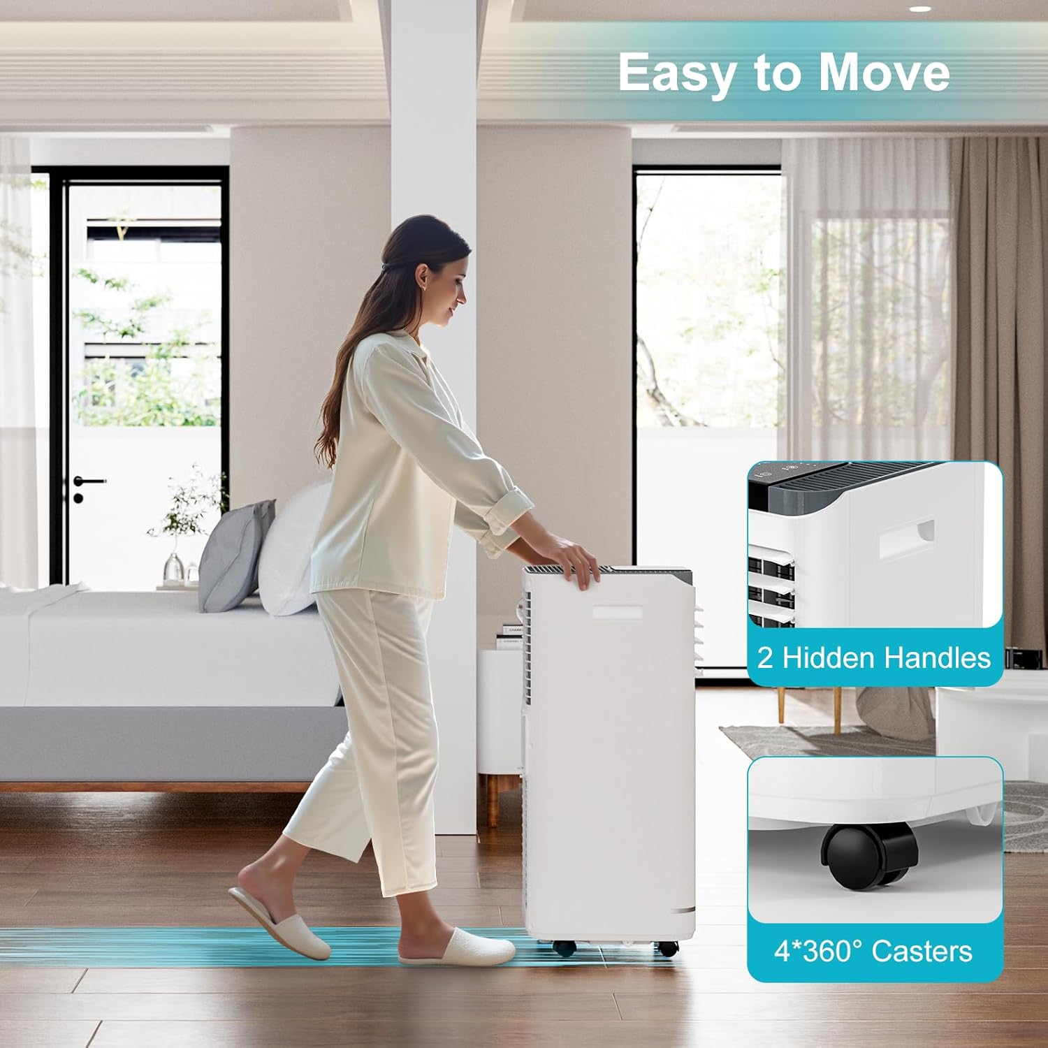 10,000 BTU Portable Air Conditioners, 4 in 1 Portable AC Unit, Cool, Heat, Dehumidifier & Fan