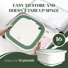 1.8 Cu.Ft Compact Portable Washer - Foldable Washing Machine with Spin Dryer, 150W Timer for RV, Apartment, Camping