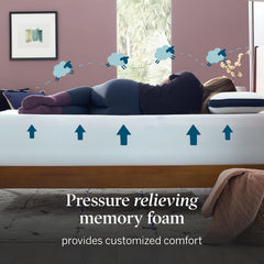 10" Medium Gel Memory Foam Mattress - Bamboo Charcoal & Cooling Gel - Fiberglass Free - Bed in a Box - CertiPUR-US