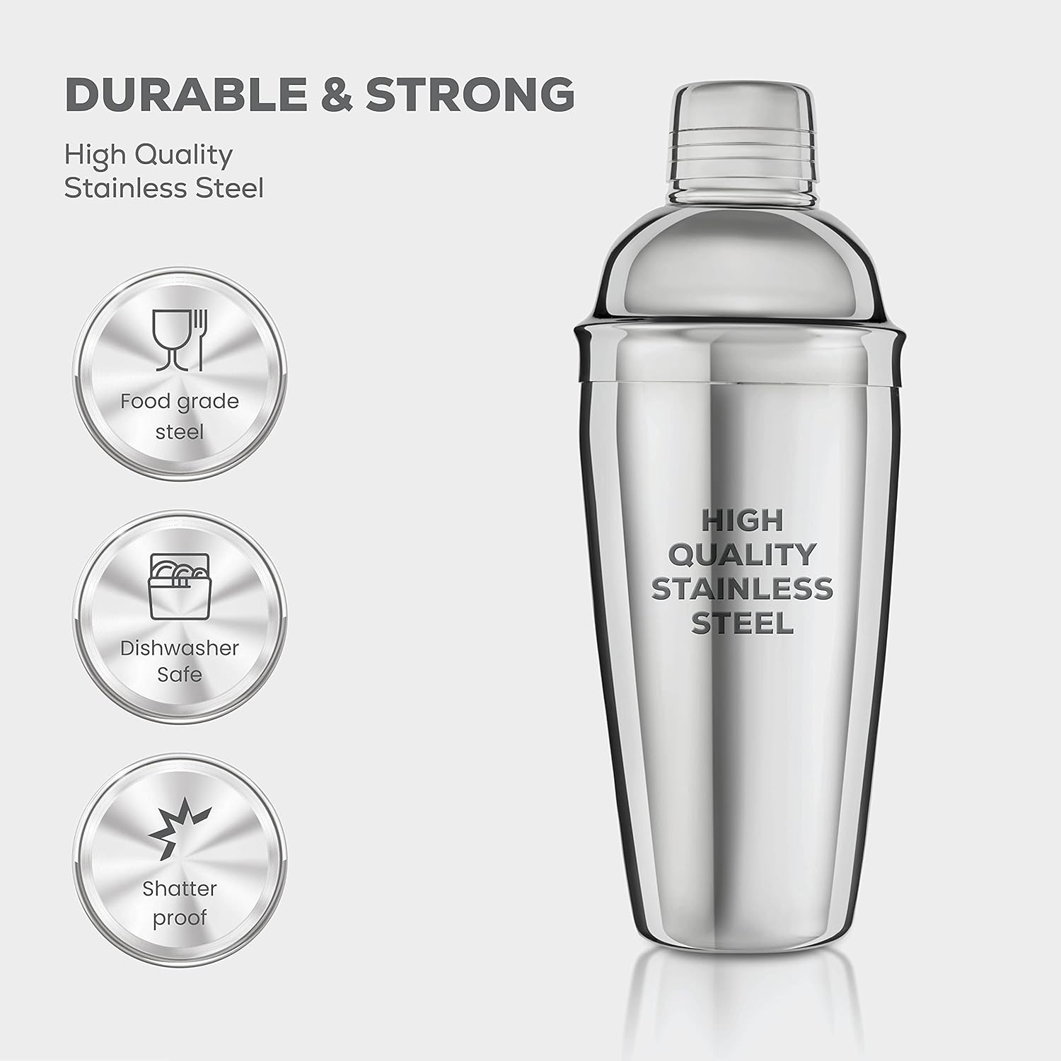 10-Piece Cocktail Shaker Set with Travel Bag - Stainless Steel Shaker Set Bartender Kit - Mixology Bartender Kit