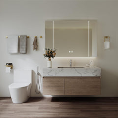 10-Piece 23.6 Inch Brushed Gold Bathroom Hardware Accessories Set | Stainless Steel Bath Extended Towel Bar, Toilet