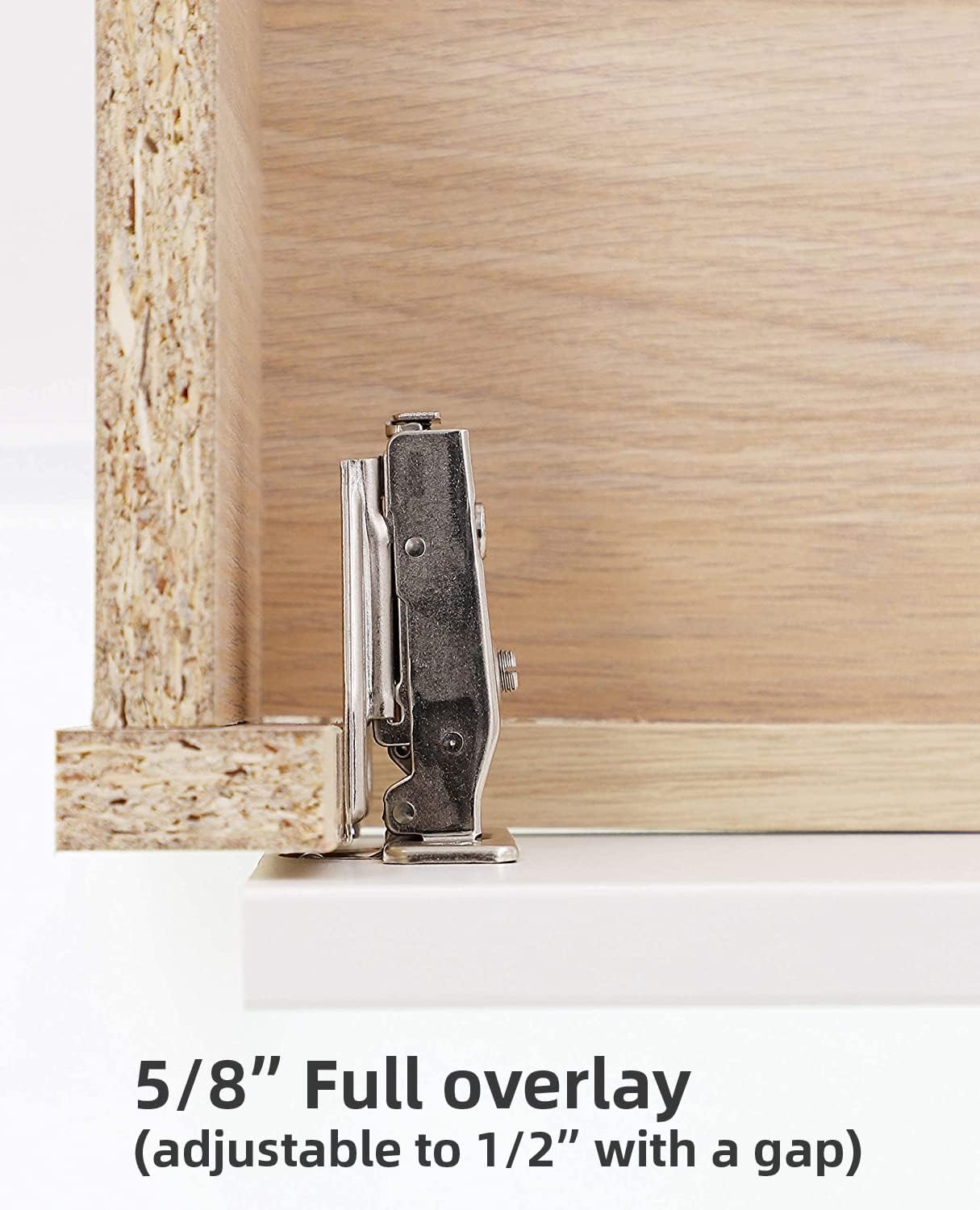 (50 PCS) Full Overlay Soft Close Cabinet Hinges Cabinets - 105° Face Frame Concealed Cabinet Door Hinge -3 Way