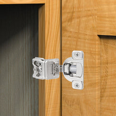 (4 Pack) 1-1/2 Inch Overlay Soft Close Cabinet Hinges, Kitchen Concealed Hinges for Face Frame Door, European Hinges