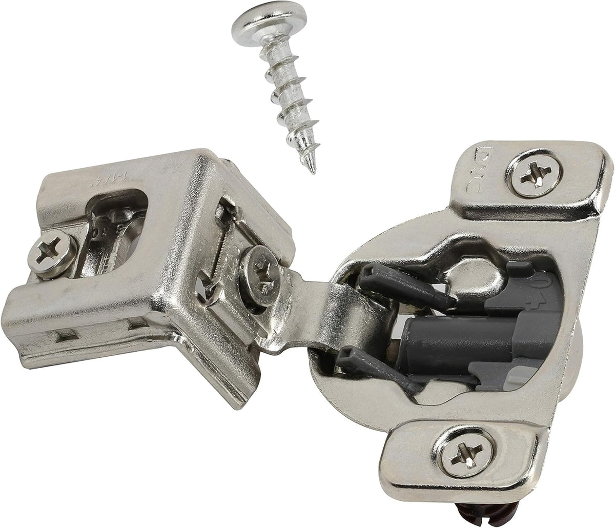 1-1/4" Overlay Soft Close 105 Degree 2 Cam Press in Face Frame Concealed Cabinet Hinge 6-Way Adjustable E8Q115NH (10