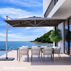 10'x10' Patio Umbrella Cantilever Outdoor Rectangular Offset Umbrella with 360°Rotation