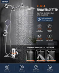 10 inch Rain Shower Head with Handheld Spray Stainless Steel