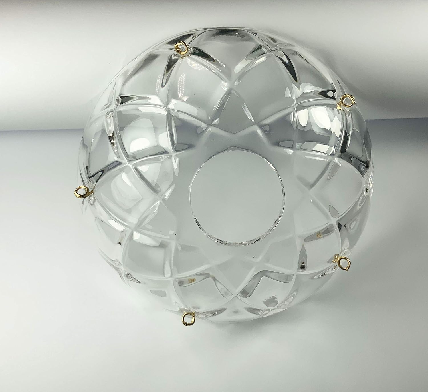 1 Piece - 5 Side Holes, 4-Inch Asfour Chandelier Crystal 30% Lead Crystal Bobeche Lamp Chandelier Parts Cups Clear