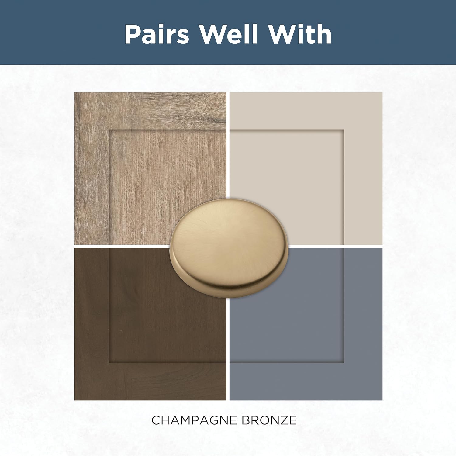 (10-Pack) - Champagne Bronze Cabinet Handles, 3 Inch Hole Center, Modern Pulls for Drawers, Kitchen Cabinet Door