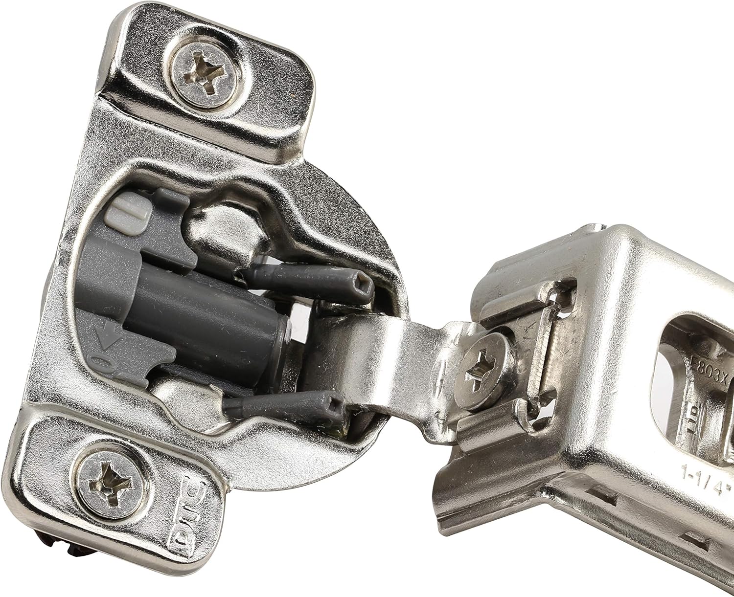 1-1/4" Overlay Soft Close 105 Degree 2 Cam Press in Face Frame Concealed Cabinet Hinge 6-Way Adjustable E8Q115NH (10