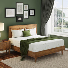 10 Inch Memory Foam Mattress Medium Plush, Queen Mattress, Green | Cooling Green Tea Gel Memory Foam for Pressure