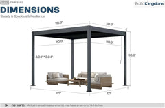 10' x 10' Louvered Pergola Outdoor Aluminum Pergola Kit with Adjustable Roof